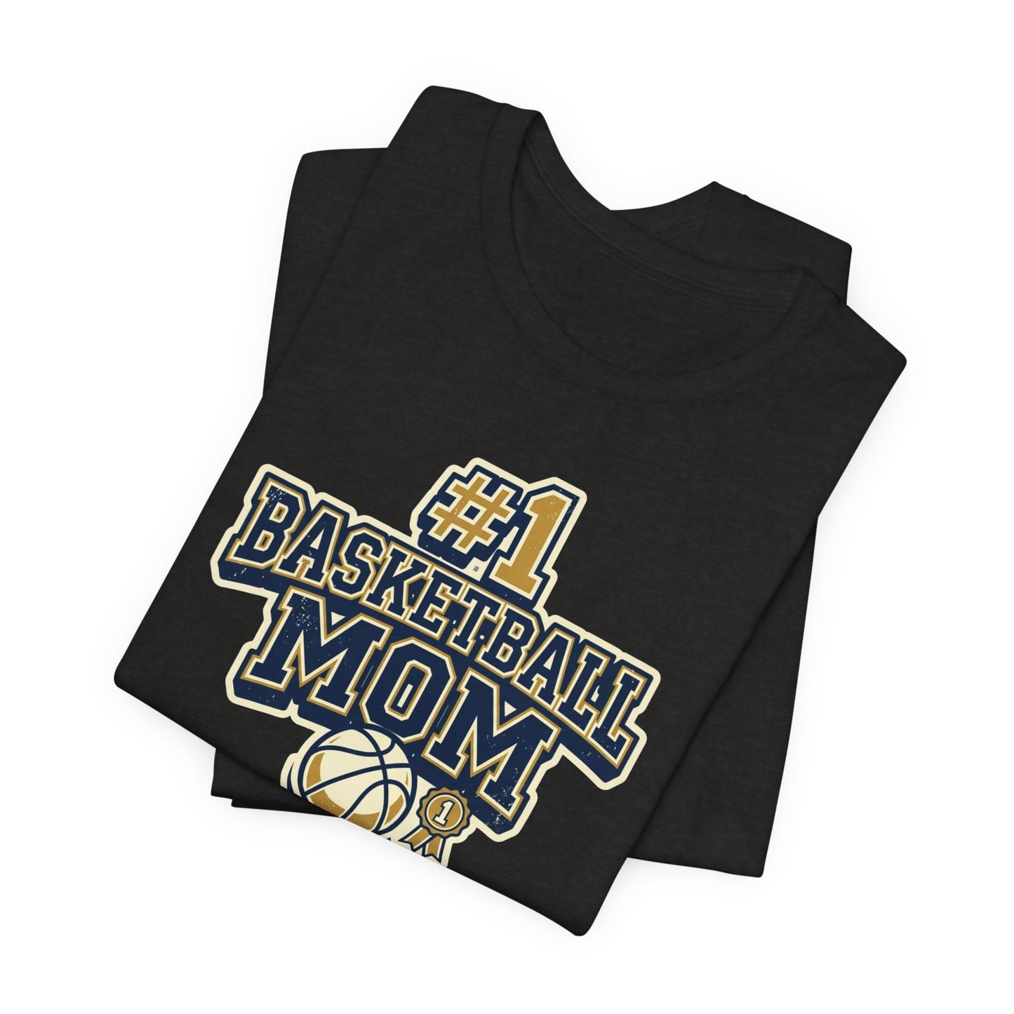 #1 Basketball Mom T-Shirt | Navy & Gold Award Grafik | Perfektes Geschenk
