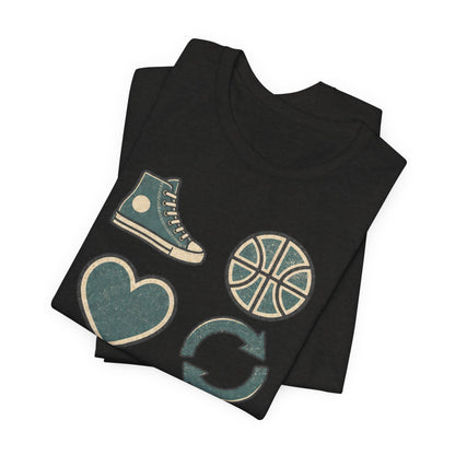 Live Hoop Repeat Basketball T-Shirt | Vintage Hooper Tee | Perfect Gift for Court Players