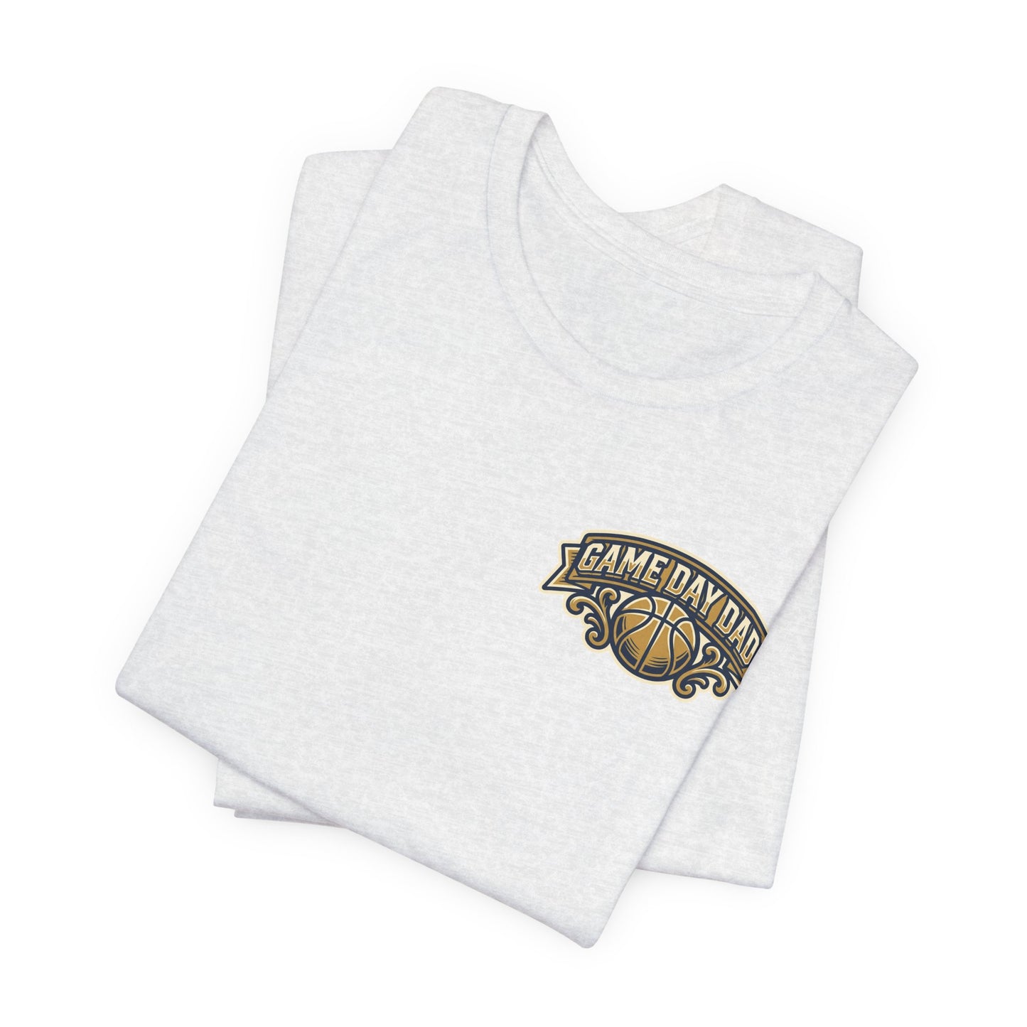 Game Day Dad Basketball T-Shirt | Navy & Gold Hooper Tee | Perfektes Vatertagsgeschenk