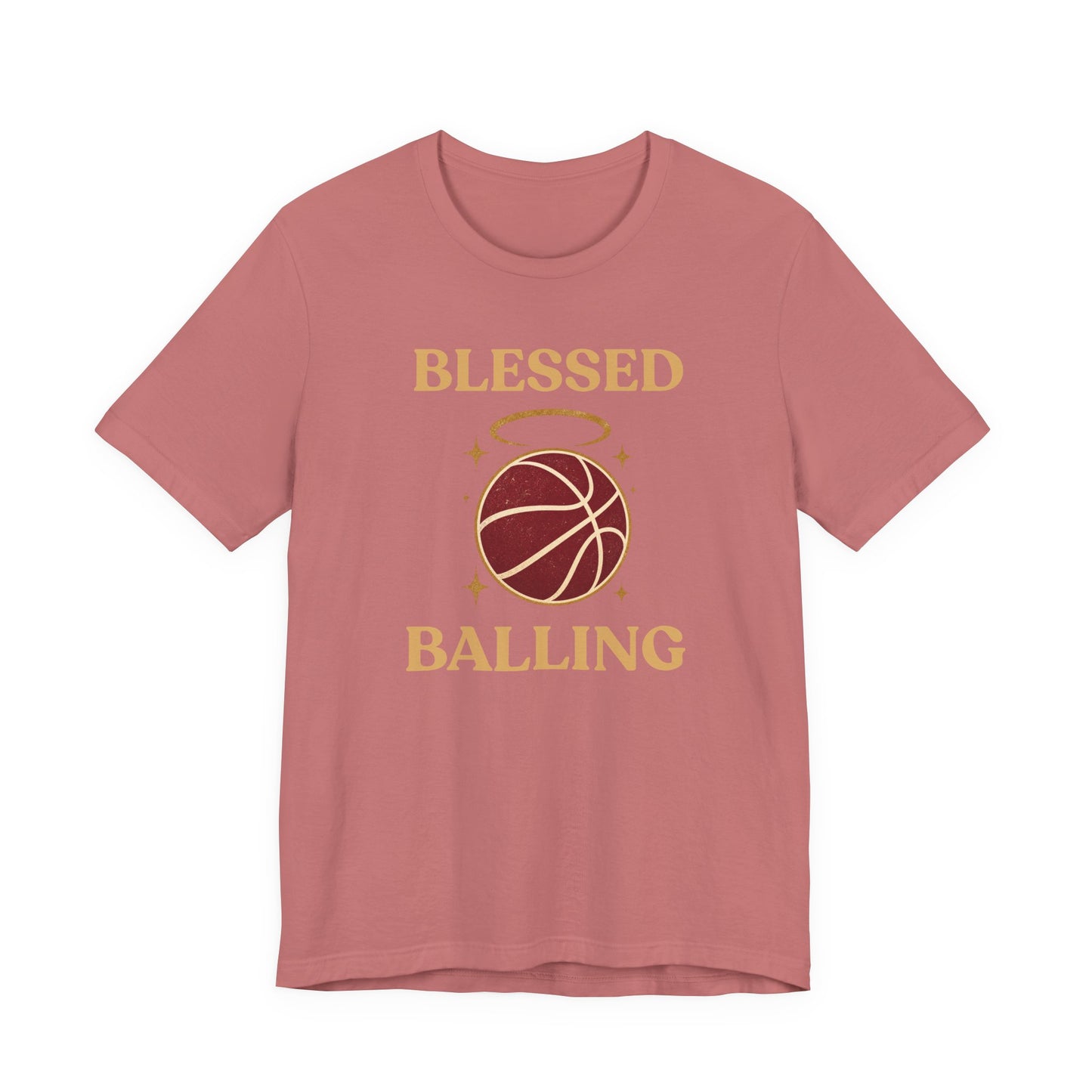 Blessed and Balling Basketball T-Shirt | Faith Halo Tee | Perfect Gift for Hoopers