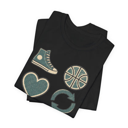 Live Hoop Repeat Basketball T-Shirt | Vintage Hooper Tee | Perfect Gift for Court Players