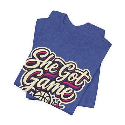 She Got Game Basketball T-Shirt | Women's Hoops Tee | Perfect Gift for Female Players