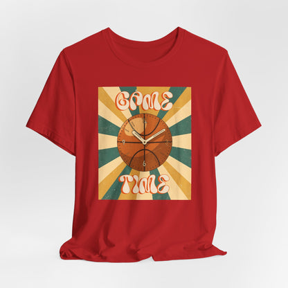 Game Time Basketball Clock T-Shirt | Retro Hooper Tee | Perfect Gift for Ball Players