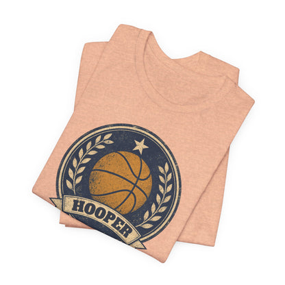 Hooper Vintage Badge Basketball T-Shirt | Retro Gold Star Tee | Perfect Gift for Ballers