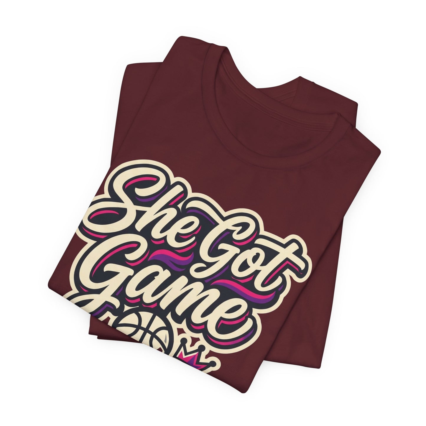 She Got Game Basketball T-Shirt | Women's Hoops Tee | Perfect Gift for Female Players
