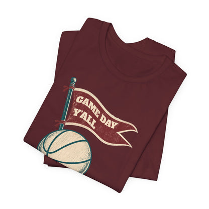 Game Day Y'all Basketball T-Shirt | Vintage Flag Tee | Perfect Gift for Hoopers