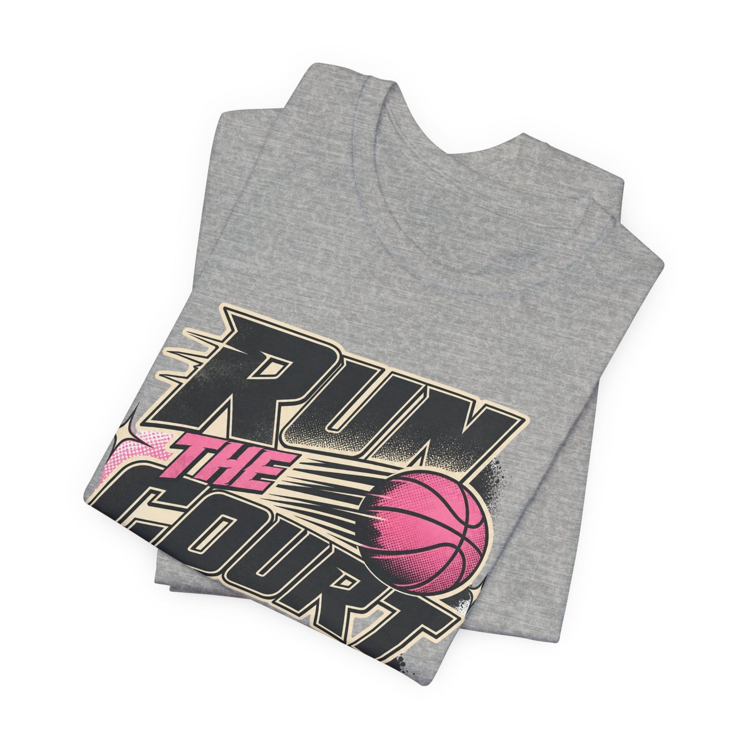 Run The Court Basketball T-Shirt | Women's Hooper Tee | Perfect Gift for Female Players