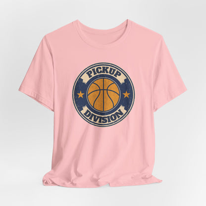 Pickup Division Retro Basketball T-Shirt | Vintage Badge Tee | Perfect Gift for Hoopers