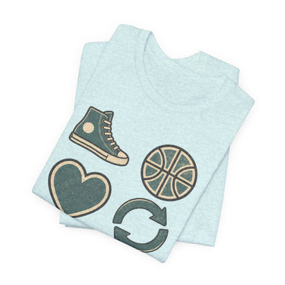 Live Hoop Repeat Basketball T-Shirt | Vintage Hooper Tee | Perfect Gift for Court Players