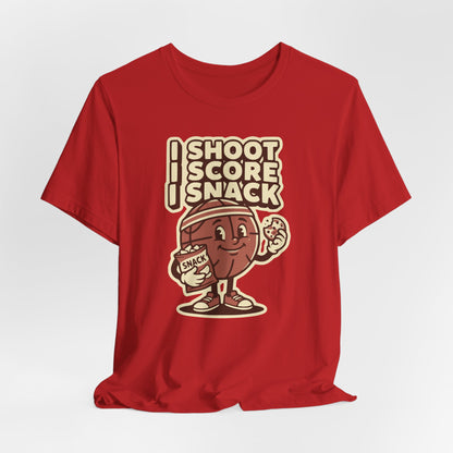 I Shoot I Score I Snack Basketball T-Shirt | Funny Hooper Tee | Gift for Ballers