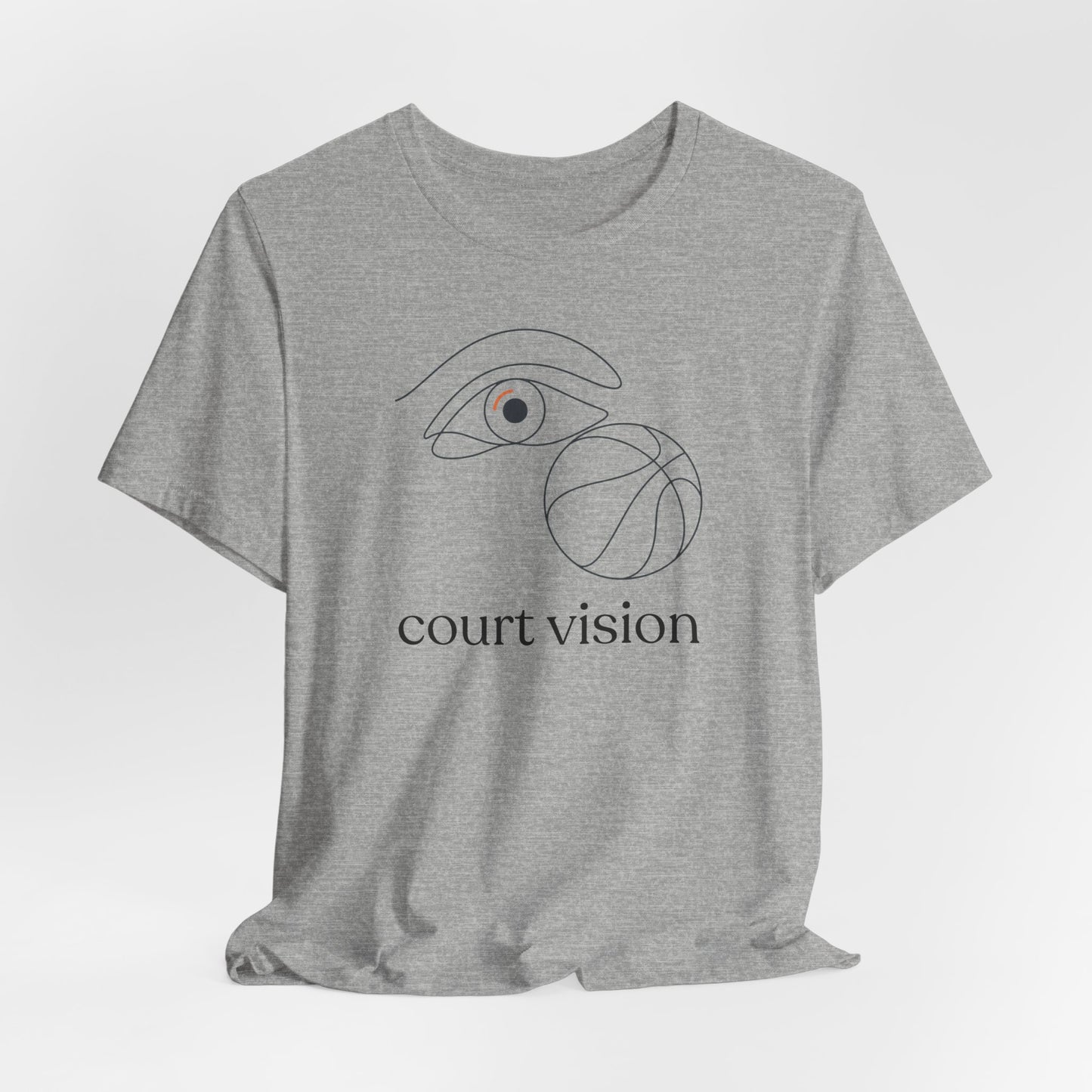 Court Vision Basketball T-Shirt | Minimalist Hooper Tee | Perfect Gift for Players