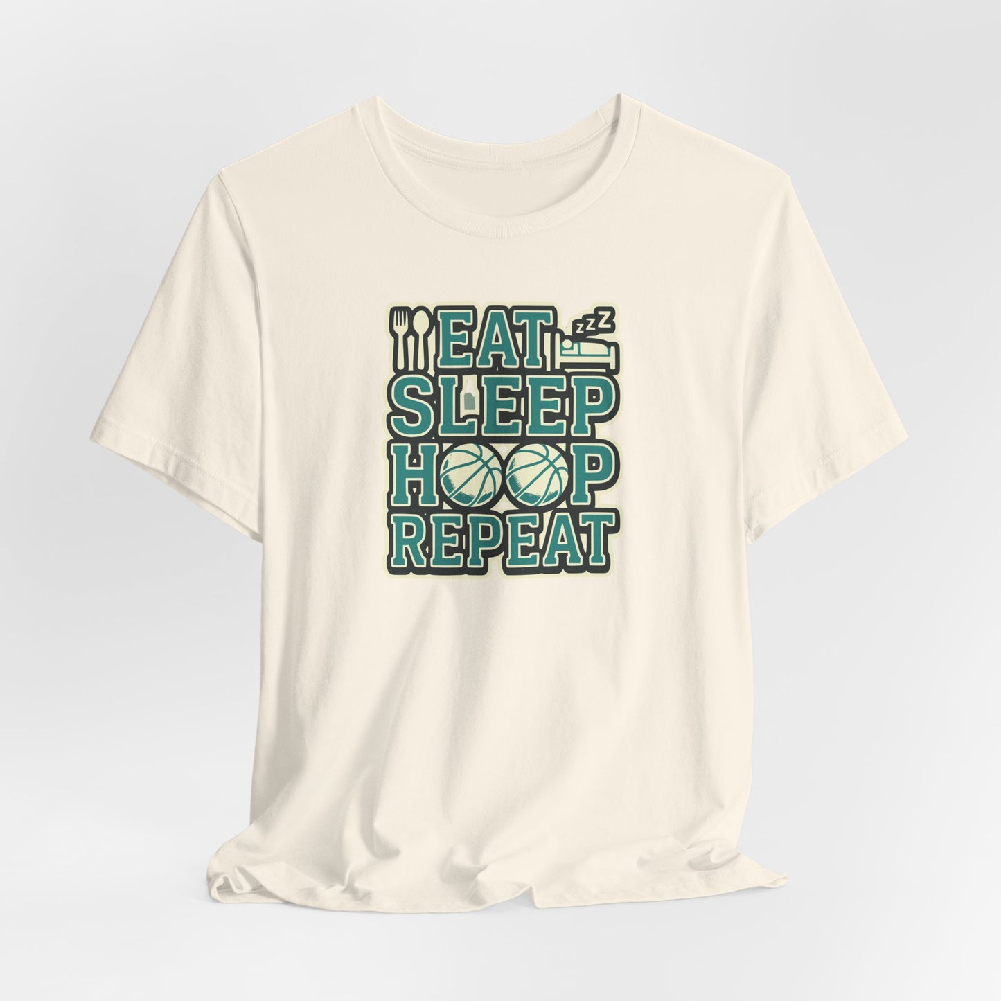 Eat Sleep Hoop Repeat Basketball T-Shirt | Witziger Hooper Tee | Perfektes Geschenk