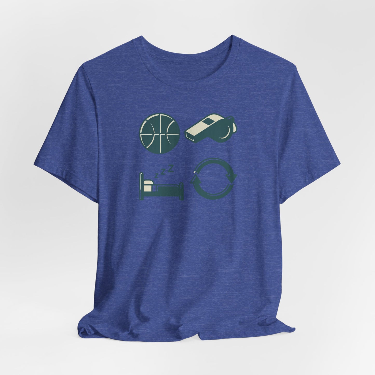 Coach Sleep Repeat Basketball T-Shirt | Hooper's Cycle Tee | Perfect Gift