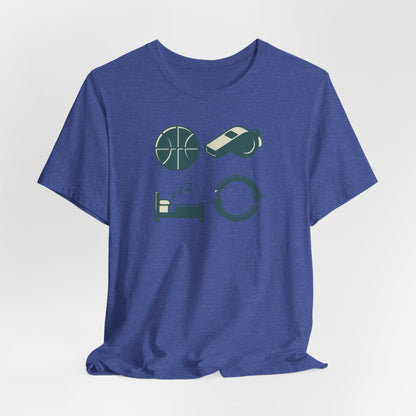 Coach Sleep Repeat Basketball T-Shirt | Hooper's Cycle Tee | Perfect Gift