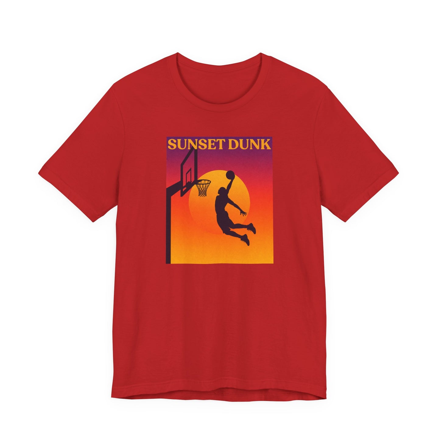 Sunset Dunk Basketball T-Shirt | Retro Silhouette Tee | Geschenk für Hooper
