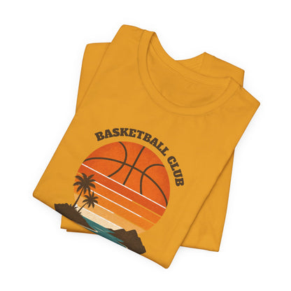 Retro Basketball Club Sunset T-Shirt | Vintage Hoops Tee | Perfect Gift