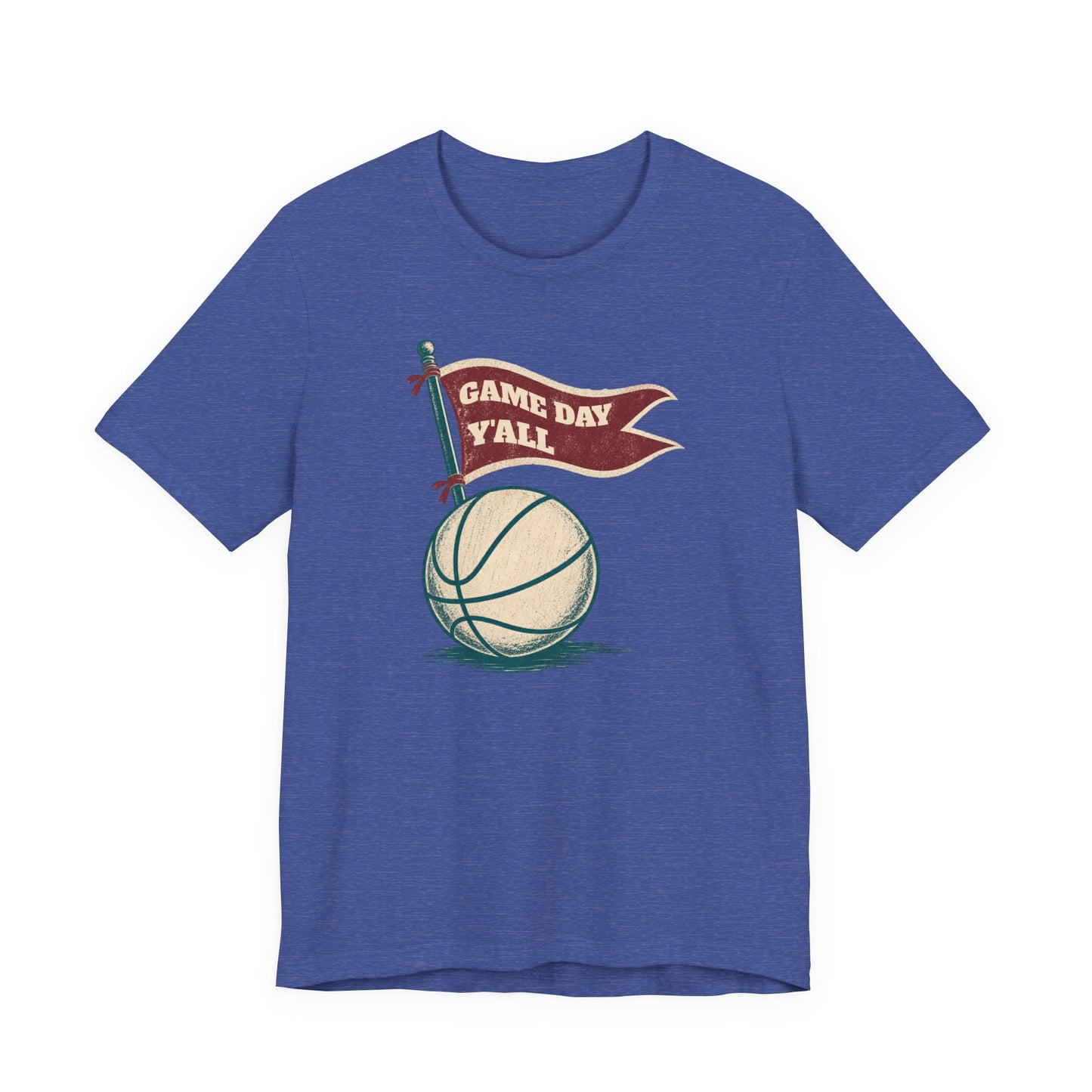 Game Day Y'all Basketball T-Shirt | Vintage Flag Tee | Perfect Gift for Hoopers
