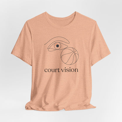 Court Vision Basketball T-Shirt | Minimalist Hooper Tee | Perfect Gift for Players