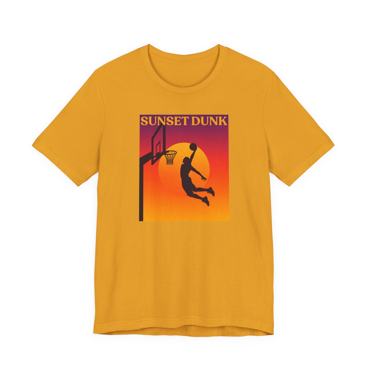 Sunset Dunk Basketball T-Shirt | Retro Silhouette Tee | Geschenk für Hooper