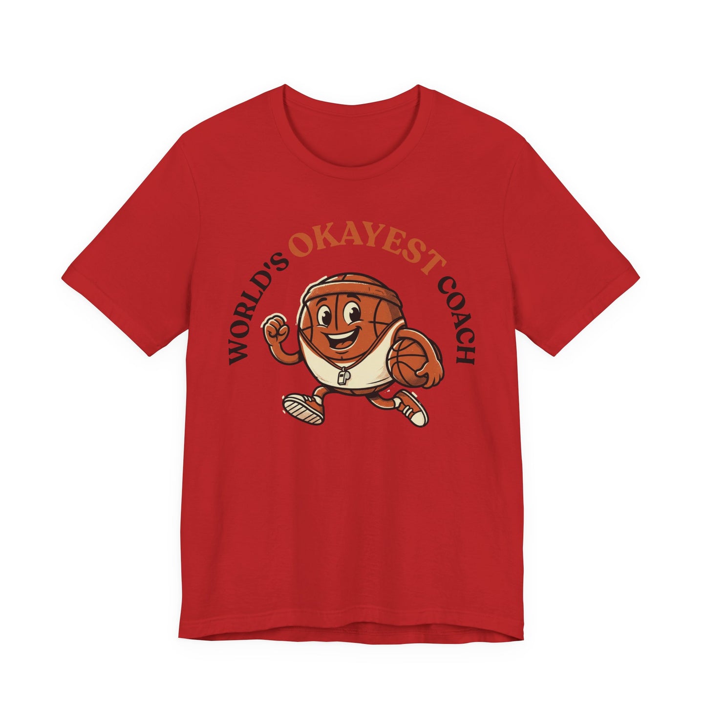 World's Okayest Coach Basketball T-Shirt | Funny Hooper Tee | Gift for Coaches