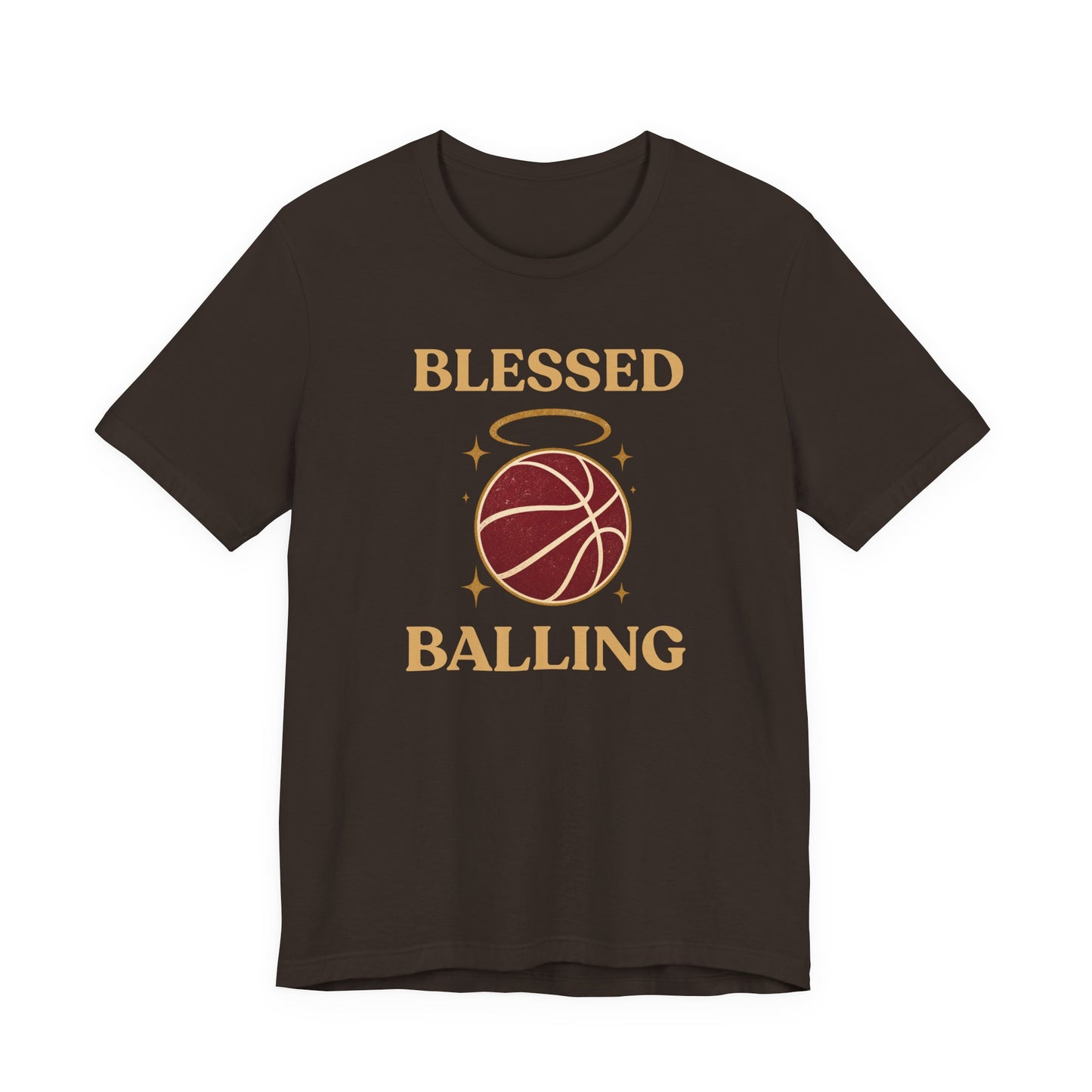 Blessed and Balling Basketball T-Shirt | Faith Halo Tee | Perfect Gift for Hoopers