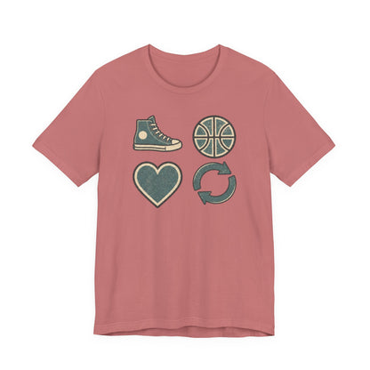 Live Hoop Repeat Basketball T-Shirt | Vintage Hooper Tee | Perfect Gift for Court Players