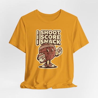 I Shoot I Score I Snack Basketball T-Shirt | Funny Hooper Tee | Gift for Ballers