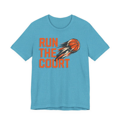 Run The Court Basketball T-Shirt | Motion Hooper Tee | Perfect Gift for Players