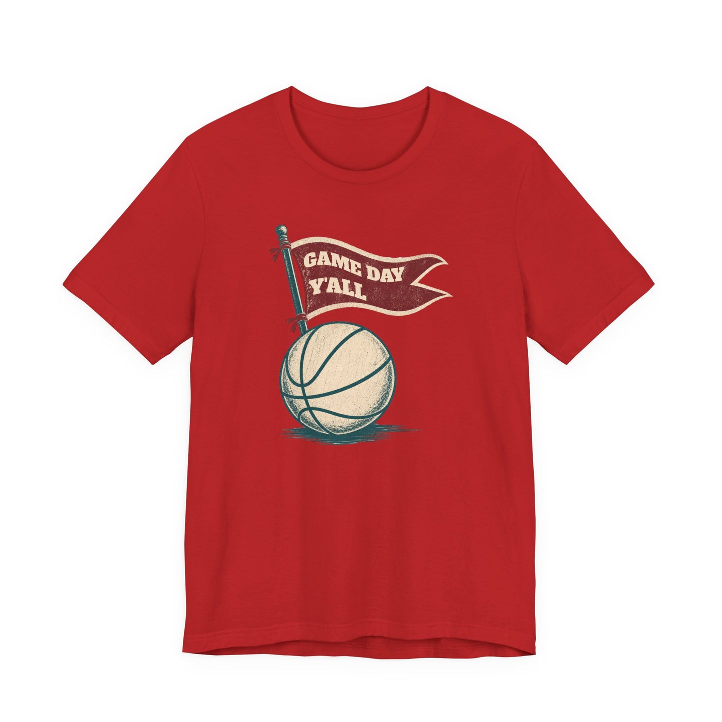 Game Day Y'all Basketball T-Shirt | Vintage Flag Tee | Perfect Gift for Hoopers