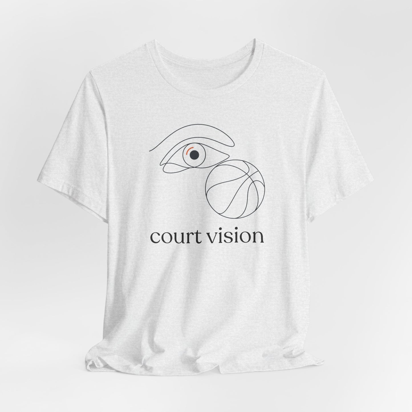 Court Vision Basketball T-Shirt | Minimalist Hooper Tee | Perfect Gift for Players