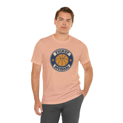 Pickup Division Retro Basketball T-Shirt | Vintage Badge Tee | Perfect Gift for Hoopers