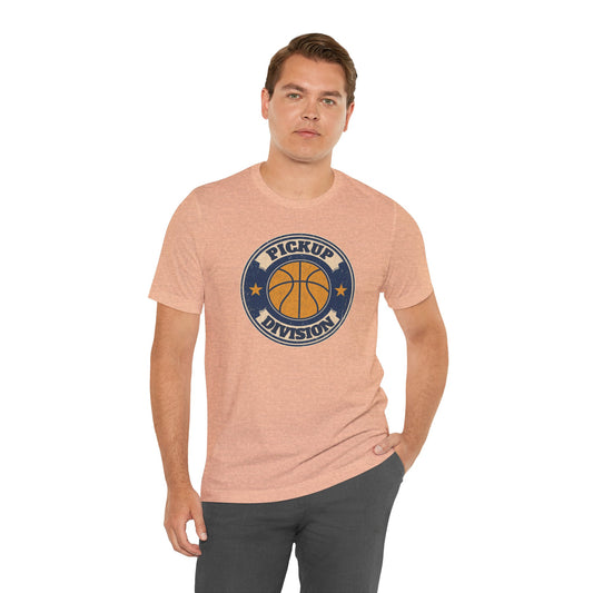 Pickup Division Retro Basketball T-Shirt | Vintage Badge Tee | Perfect Gift for Hoopers