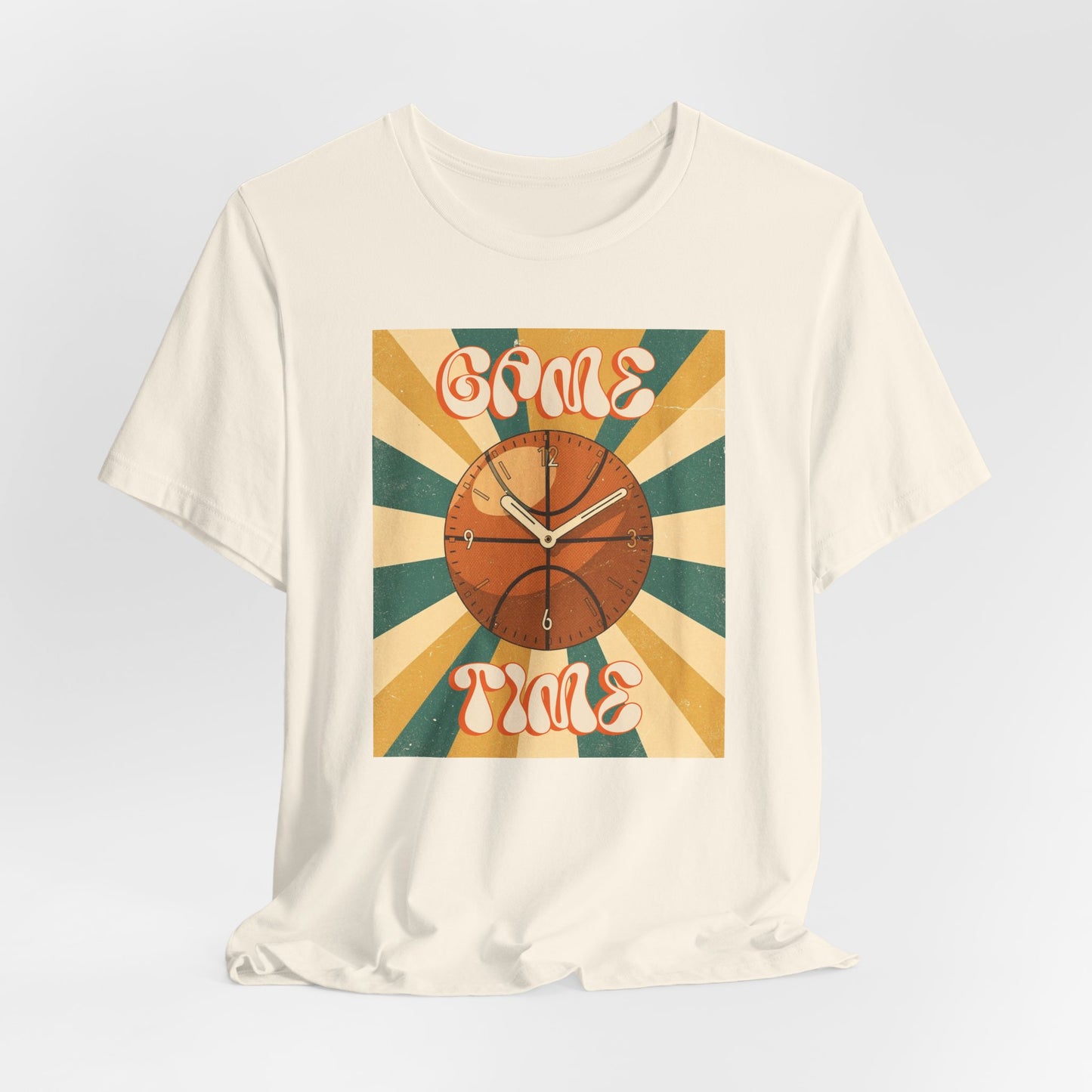 Game Time Basketball Clock T-Shirt | Retro Hooper Tee | Perfect Gift for Ball Players