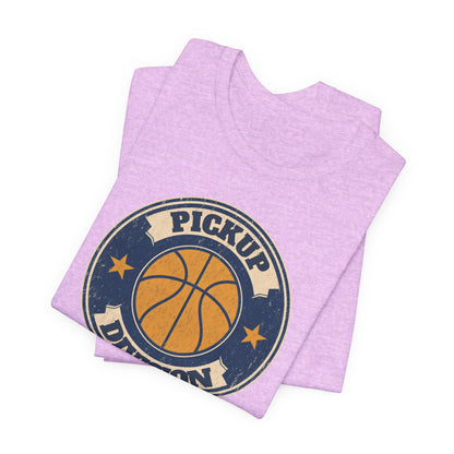 Pickup Division Retro Basketball T-Shirt | Vintage Badge Tee | Perfect Gift for Hoopers