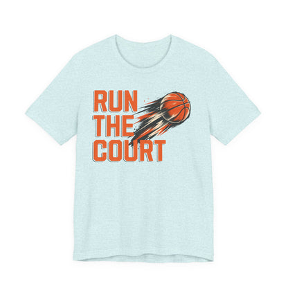 Run The Court Basketball T-Shirt | Motion Hooper Tee | Perfect Gift for Players