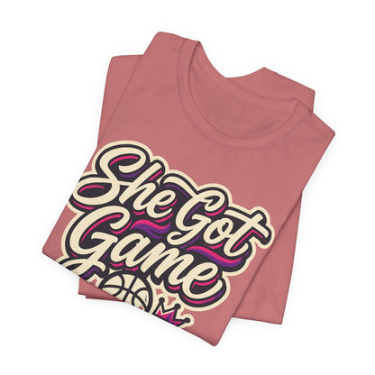 She Got Game Basketball T-Shirt | Women's Hoops Tee | Perfect Gift for Female Players