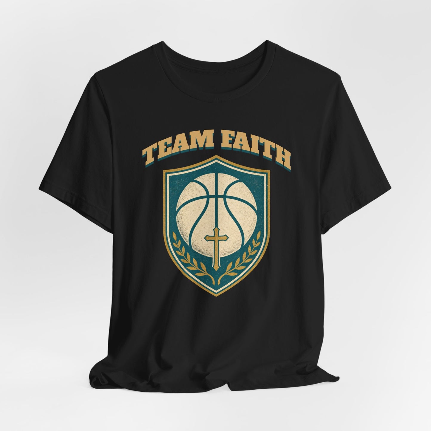 Team Faith Basketball T-Shirt | Cross & Hoops Tee | Spiritual Hoopers Gift