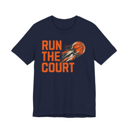Run The Court Basketball T-Shirt | Motion Hooper Tee | Perfect Gift for Players