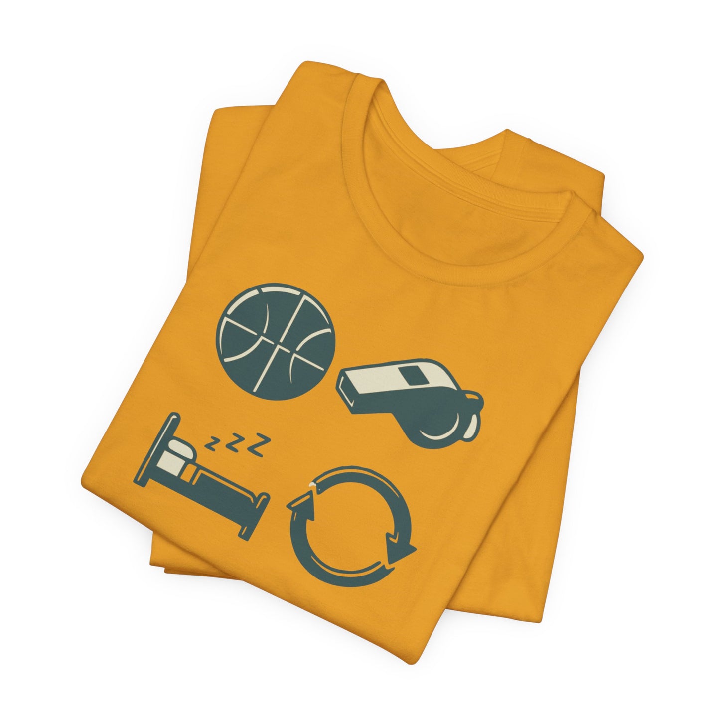 Coach Sleep Repeat Basketball T-Shirt | Hooper's Cycle Tee | Perfect Gift