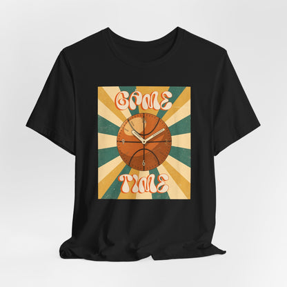 Game Time Basketball Clock T-Shirt | Retro Hooper Tee | Perfect Gift for Ball Players