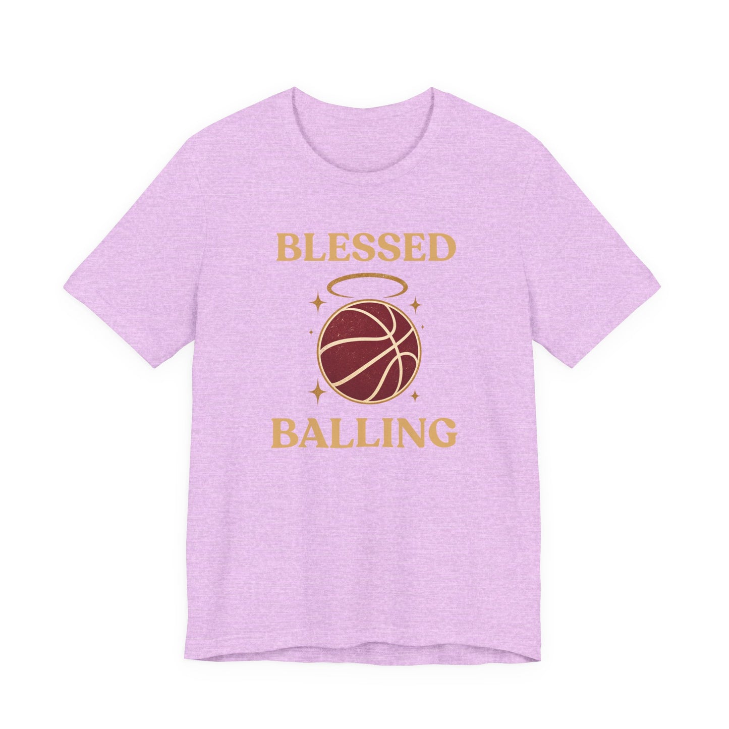 Blessed and Balling Basketball T-Shirt | Faith Halo Tee | Perfect Gift for Hoopers