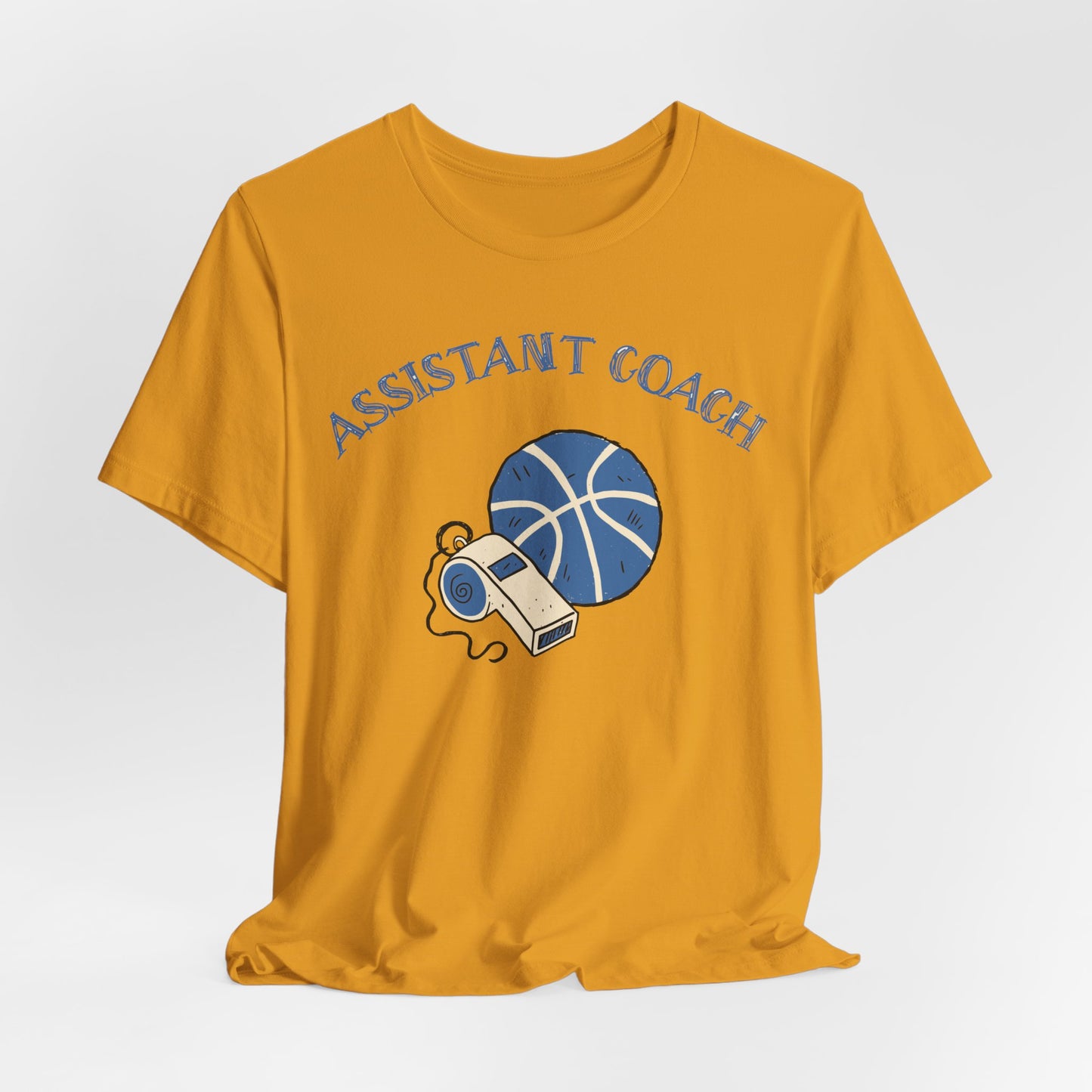 Assistant Coach Basketball T-Shirt | Whistle & Ball Tee | Perfect Coach Gift