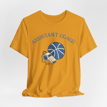 Assistant Coach Basketball T-Shirt | Whistle & Ball Tee | Perfect Coach Gift