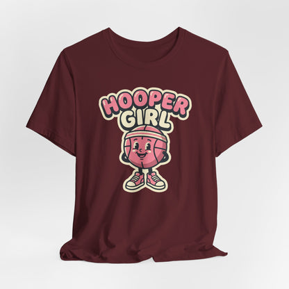 Hooper Girl Basketball T-Shirt | Retro Cartoon Tee | Perfect Gift for Female Players