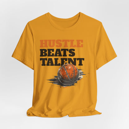 Hustle Beats Talent Basketball T-Shirt | Motivational Hooper Tee | Perfect Gift for Ballers