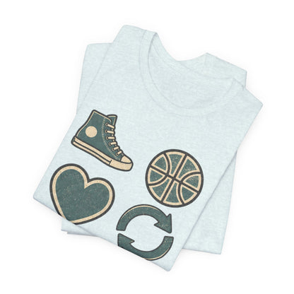 Live Hoop Repeat Basketball T-Shirt | Vintage Hooper Tee | Perfect Gift for Court Players