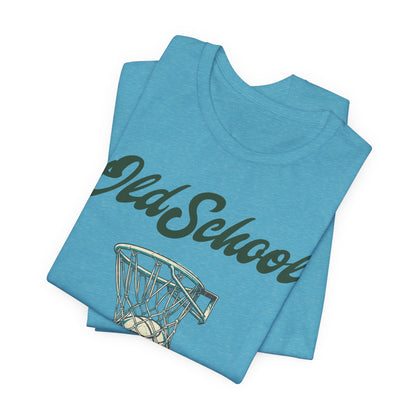 Old School Hoops Basketball T-Shirt | Retro Rim Tee | Perfect Gift for Ballers