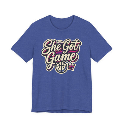 She Got Game Basketball T-Shirt | Women's Hoops Tee | Perfect Gift for Female Players