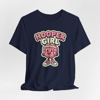 Hooper Girl Basketball T-Shirt | Retro Cartoon Tee | Perfect Gift for Female Players