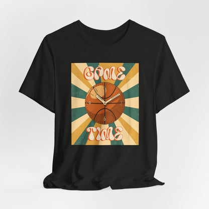 Game Time Basketball Clock T-Shirt | Retro Hooper Tee | Perfect Gift for Ball Players